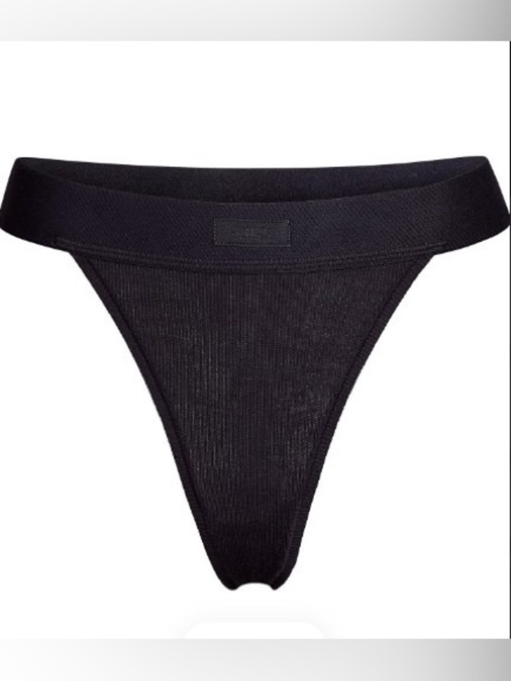 🖤 SKIMS Cotton Rib Thong | Soot | Size M | NWT 🏷️